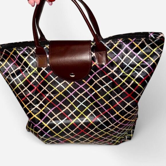 Foldable Compact Brown Tote bag - Picture 6 of 7